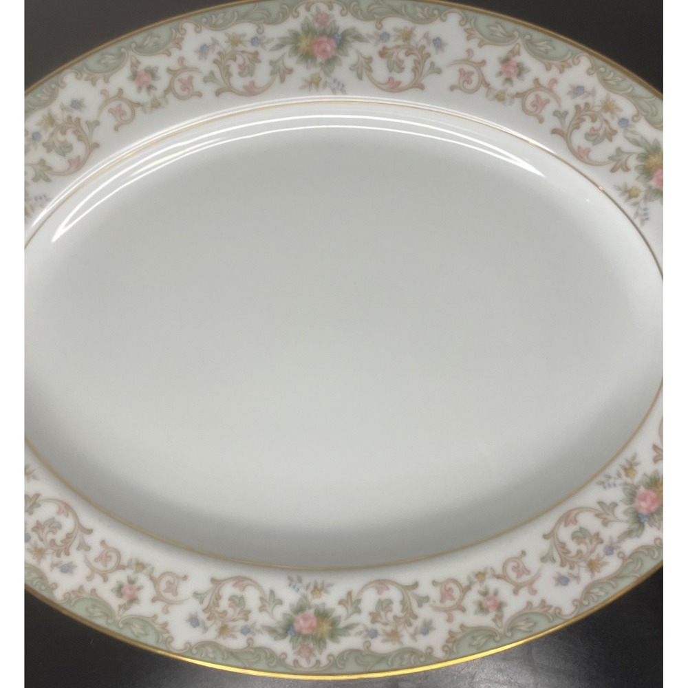 Vintage Serving Platter Shabby Chic Noritake China 5908 Flowers Cottagecore